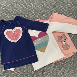 3-Pack Sequin Decorated Tops